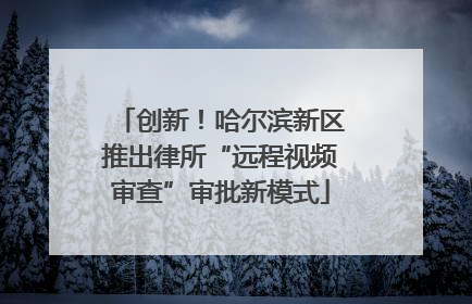 创新！哈尔滨新区推出律所“远程视频审查”审批新模式