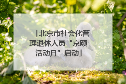 北京市社会化管理退休人员“京颐活动月”启动