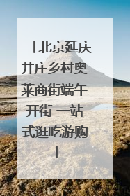 北京延庆井庄乡村奥莱商街端午开街 一站式逛吃游购