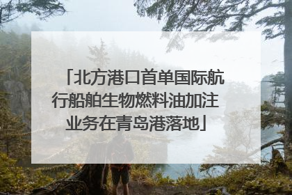 北方港口首单国际航行船舶生物燃料油加注业务在青岛港落地