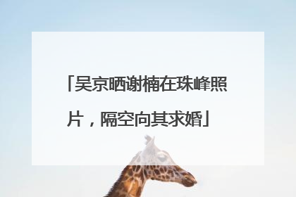 吴京晒谢楠在珠峰照片，隔空向其求婚
