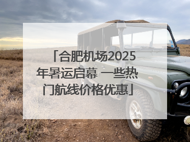 合肥机场2025年暑运启幕 一些热门航线价格优惠