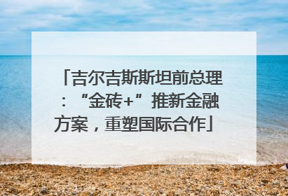 吉尔吉斯斯坦前总理：“金砖+”推新金融方案，重塑国际合作