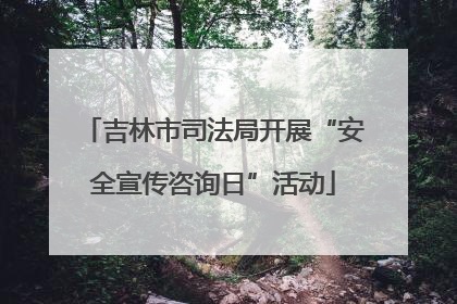 吉林市司法局开展“安全宣传咨询日”活动