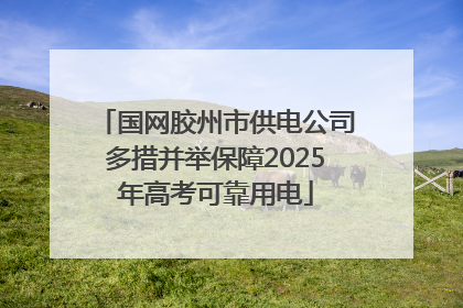 国网胶州市供电公司多措并举保障2025年高考可靠用电