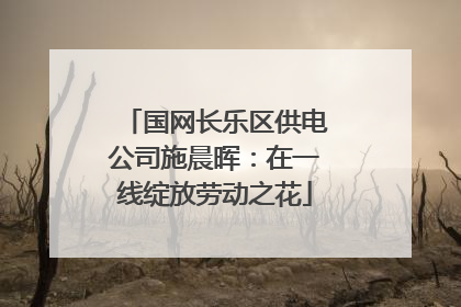 国网长乐区供电公司施晨晖：在一线绽放劳动之花