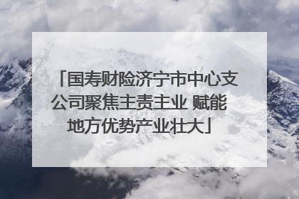 国寿财险济宁市中心支公司聚焦主责主业 赋能地方优势产业壮大