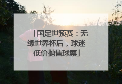 国足世预赛：无缘世界杯后，球迷低价抛售球票