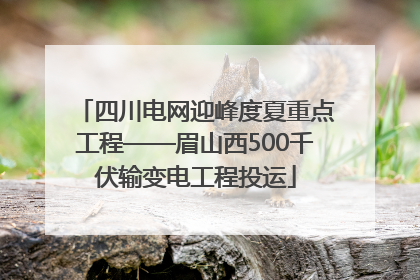 四川电网迎峰度夏重点工程——眉山西500千伏输变电工程投运