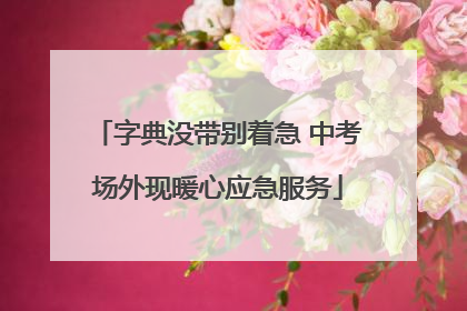 字典没带别着急 中考场外现暖心应急服务