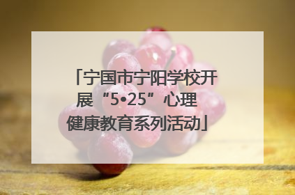 宁国市宁阳学校开展“5•25”心理健康教育系列活动