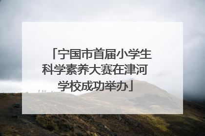 宁国市首届小学生科学素养大赛在津河学校成功举办