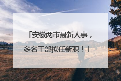 安徽两市最新人事，多名干部拟任新职！