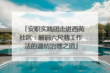 安职实践团走进西苑社区：解码六尺巷工作法的温情治理之道