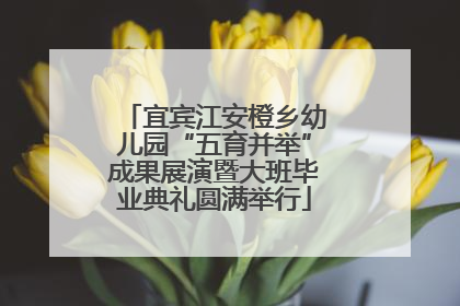 宜宾江安橙乡幼儿园“五育并举”成果展演暨大班毕业典礼圆满举行