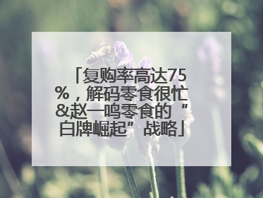 复购率高达75%，解码零食很忙&赵一鸣零食的“白牌崛起”战略