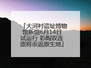 大河村遗址博物馆新馆6月14日试运行 彩陶双连壶将重返原生地