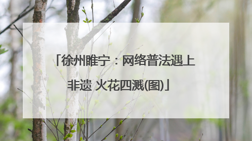 徐州睢宁：网络普法遇上非遗 火花四溅(图)