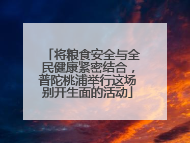 将粮食安全与全民健康紧密结合，普陀桃浦举行这场别开生面的活动