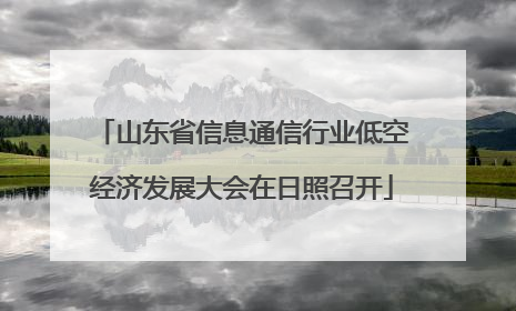 山东省信息通信行业低空经济发展大会在日照召开