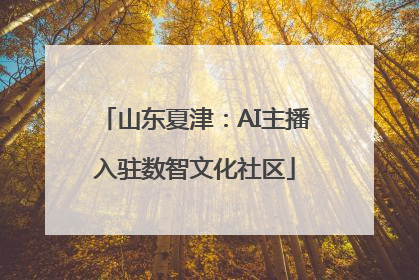 山东夏津：AI主播入驻数智文化社区