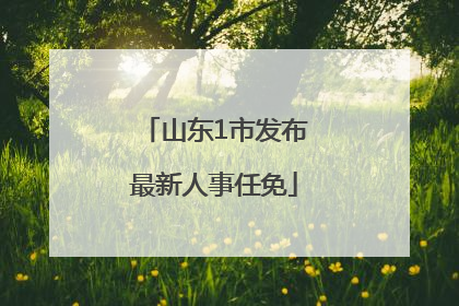 山东1市发布最新人事任免