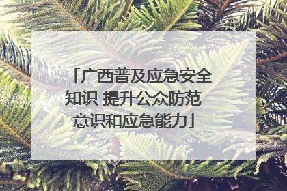 广西普及应急安全知识 提升公众防范意识和应急能力