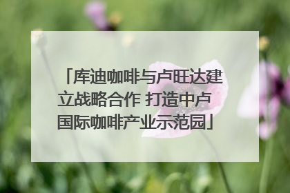库迪咖啡与卢旺达建立战略合作 打造中卢国际咖啡产业示范园