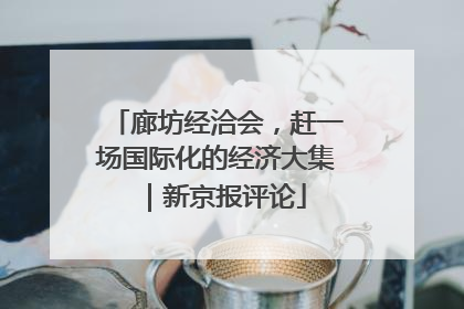 廊坊经洽会，赶一场国际化的经济大集｜新京报评论