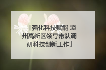 强化科技赋能 漳州高新区领导带队调研科技创新工作