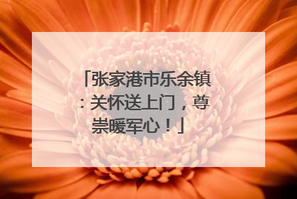 张家港市乐余镇：关怀送上门，尊崇暖军心！