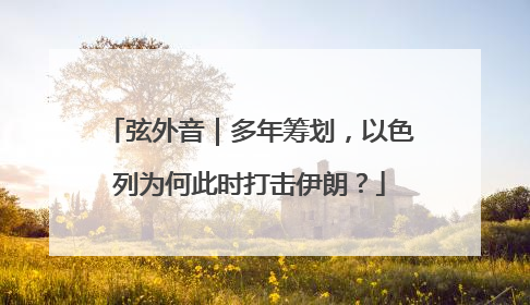 弦外音｜多年筹划，以色列为何此时打击伊朗？
