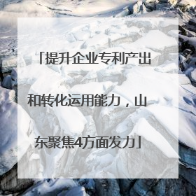 提升企业专利产出和转化运用能力，山东聚焦4方面发力