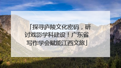 探寻庐陵文化密码，研讨戏影学科建设！广东省写作学会赋能江西文旅