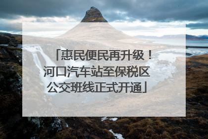 惠民便民再升级！河口汽车站至保税区公交班线正式开通