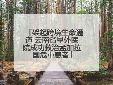 架起跨境生命通道 云南省阜外医院成功救治孟加拉国危重患者