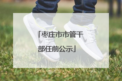 枣庄市市管干部任前公示