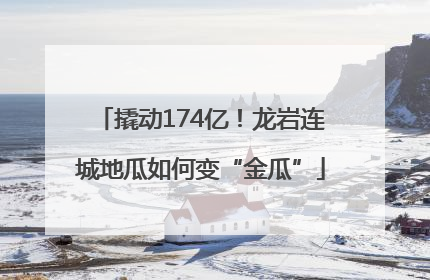 撬动174亿！龙岩连城地瓜如何变“金瓜”