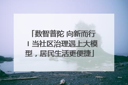 数智普陀 向新而行〡当社区治理遇上大模型，居民生活更便捷