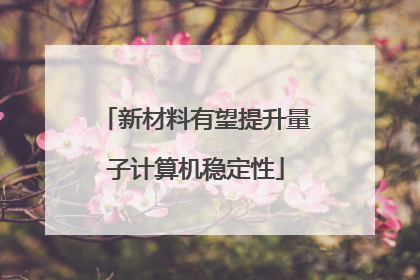 新材料有望提升量子计算机稳定性