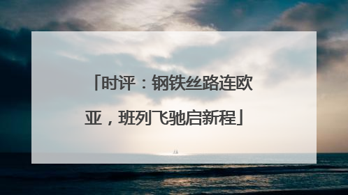 时评：钢铁丝路连欧亚，班列飞驰启新程