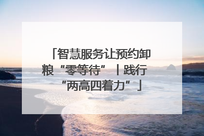 智慧服务让预约卸粮“零等待”丨践行“两高四着力”