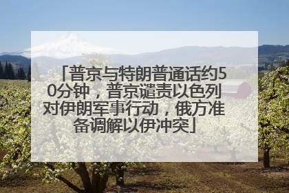 普京与特朗普通话约50分钟，普京谴责以色列对伊朗军事行动，俄方准备调解以伊冲突