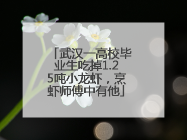 武汉一高校毕业生吃掉1.25吨小龙虾，烹虾师傅中有他