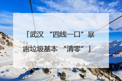 武汉 “四线一口”暴露垃圾基本 “清零”