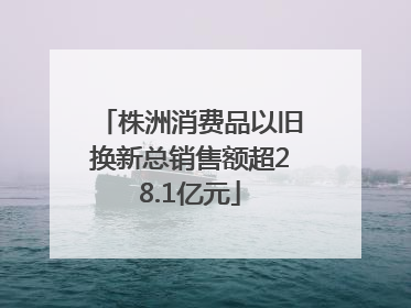 株洲消费品以旧换新总销售额超28.1亿元
