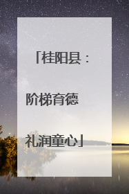 桂阳县：阶梯育德 礼润童心