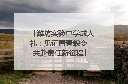 潍坊实验中学成人礼：见证青春蜕变 共赴责任新征程
