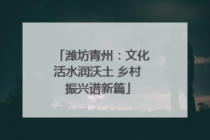 潍坊青州：文化活水润沃土 乡村振兴谱新篇