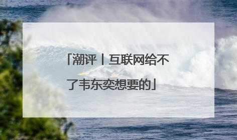 潮评丨互联网给不了韦东奕想要的